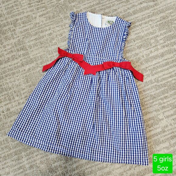 Cecil & Lou Other - Cecil & Lou gingham cotton dress red white blue bow size 5